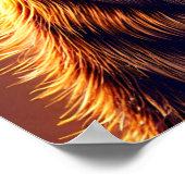 目の広いピザが好きな猫 ポスター (角)