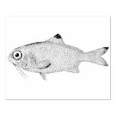 目の広い魚のヴィンテージラバーアートスタンプ ラバースタンプ (インプリント)