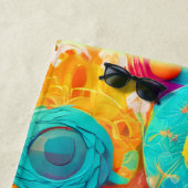 目の形の葉がクローズアップ ビーチタオル (インサイチュ)