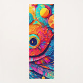 目の形の葉がクローズアップ ヨガマット (正面)