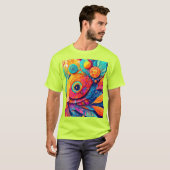 目の形の葉がクローズアップ Tシャツ (正面フル)