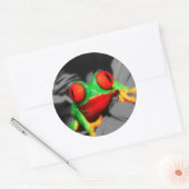 目の悪いカエル ラウンドシール (封筒)