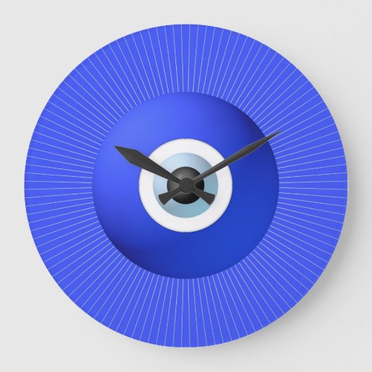 目の悪保護いお守り ラージ壁時計 (正面)