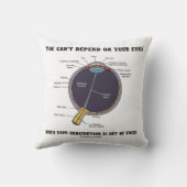 目の想像力に頼るわけにはいかない クッション (裏面)