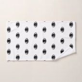 目の手描きのイラストレーションパターン バスタオルセット (ハンドタオル)