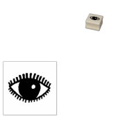 目の手描きイラストレーションパターン ラバースタンプ (押印)