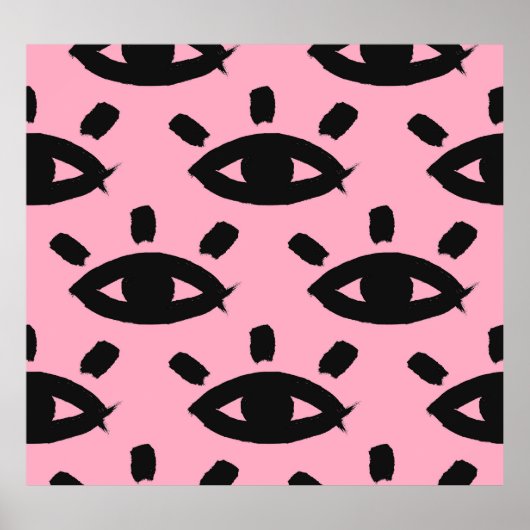 目の水色ブラシ、スケッチパターン。 ポスター (正面)