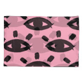 目の水色ブラシ、スケッチパターン。 枕カバー (裏面)