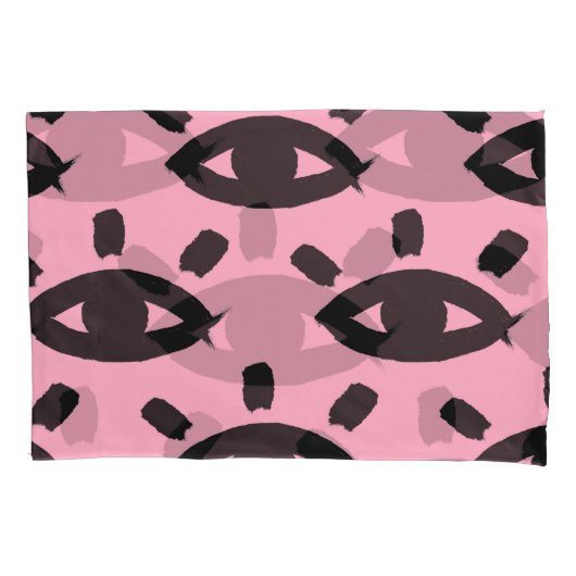 目の水色ブラシ、スケッチパターン。 枕カバー (正面)