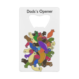 目の熱狂する付いた虫 クレジットカード栓抜き