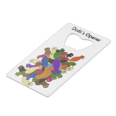 目の熱狂する付いた虫 クレジットカード栓抜き (正面アングル)