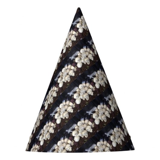 目の玉が飛び出る怖いスカル パーティーハット (正面)