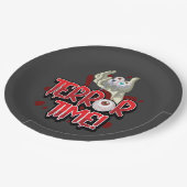 目の玉でゾンビの手をテロ時間 ペーパープレート (アングル)