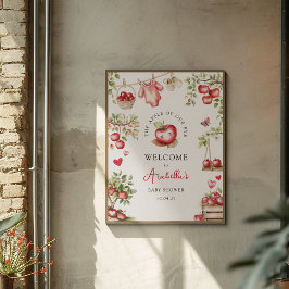 目の甘いリンゴ赤ちゃんシャワーへようこそ ポスター