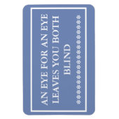 目の目の目の葉両方のブラインドマグネットブルー マグネット (縦)