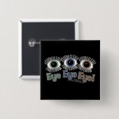 目の目！ 缶バッジ (正面&裏面)