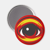 目の磁石-赤 マグネット (正面/裏面)