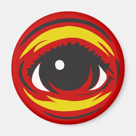 目の磁石-赤 マグネット (正面)