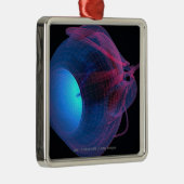 目の筋肉のWireframe メタルオーナメント (右)