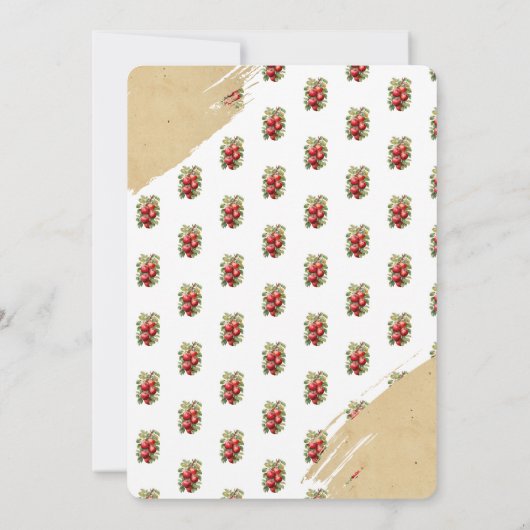 目の素朴赤ちゃんシャワーの国アップル 招待状 (裏面)