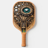 目の緑で魅惑されたピックボールパドル ピックルボールラケット (裏面)