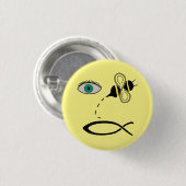 目の蜂のクリスチャン 缶バッジ (正面&裏面)