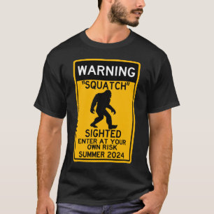 目の見えるスクアッチ(サスカッチ)自らの危険に耐え忍ぶ Tシャツ