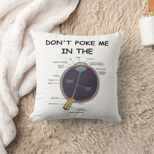 目の解剖学のユーモアで私を引っ張らないで クッション (ブランケット)
