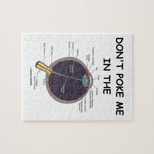 (目の解剖学の)ユーモアの私を突かないで下さい ジグソーパズル (横)