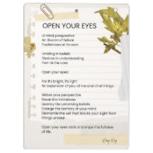 目の詩を感動的開く クリップボード (裏面)