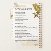 目の詩を感動的開く プランナー手帳 (裏面)