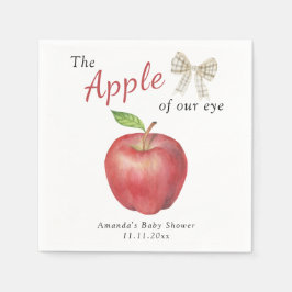 目の赤ちゃんシャワーのりんご スタンダードカクテルナプキン
