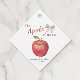 目の赤ちゃんシャワーのりんご フェイバータグ