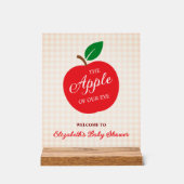 目の赤ちゃんシャワーのリンゴ アクリルサイン (正面)