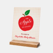 目の赤ちゃんシャワーのリンゴ アクリルサイン (傾斜)