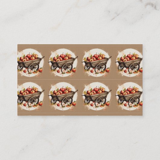 目の赤ちゃんシャワーのリンゴ エンクロージャーカード (裏面)