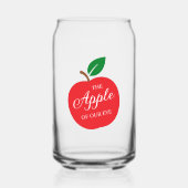 目の赤ちゃんシャワーのリンゴ ガラス缶 (正面)