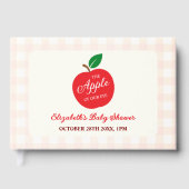 目の赤ちゃんシャワーのリンゴ ゲストブック (正面)