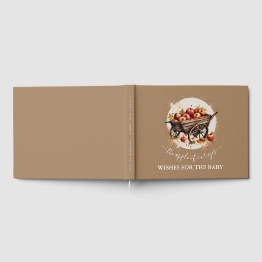 目の赤ちゃんシャワーのリンゴ ゲストブック (全面)