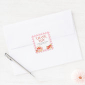 目の赤ちゃんシャワーのリンゴ スクエアシール (封筒)