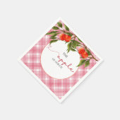 目の赤ちゃんシャワーのリンゴ スタンダードカクテルナプキン (角)