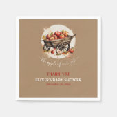 目の赤ちゃんシャワーのリンゴ スタンダードカクテルナプキン (正面)