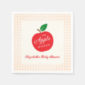 目の赤ちゃんシャワーのリンゴ スタンダードカクテルナプキン (正面)