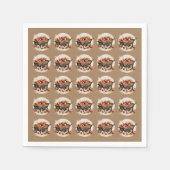 目の赤ちゃんシャワーのリンゴ スタンダードカクテルナプキン (正面)