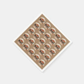 目の赤ちゃんシャワーのリンゴ スタンダードカクテルナプキン (角)