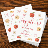 目の赤ちゃんシャワーのリンゴ スタンダードカクテルナプキン