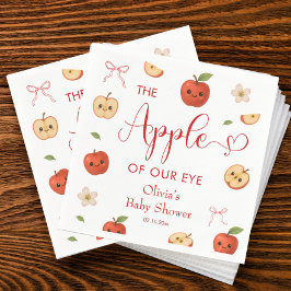 目の赤ちゃんシャワーのリンゴ スタンダードカクテルナプキン