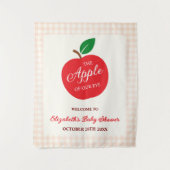 目の赤ちゃんシャワーのリンゴ タペストリー (正面)