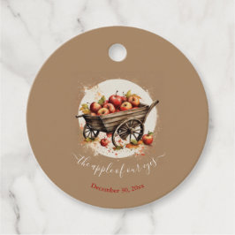 目の赤ちゃんシャワーのリンゴ フェイバータグ