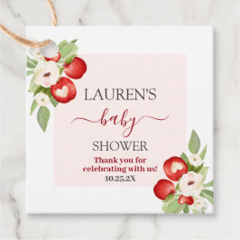 目の赤ちゃんシャワーのリンゴ フェイバータグ